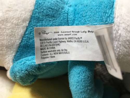 fluffy Smurf lot of 3 soft doll