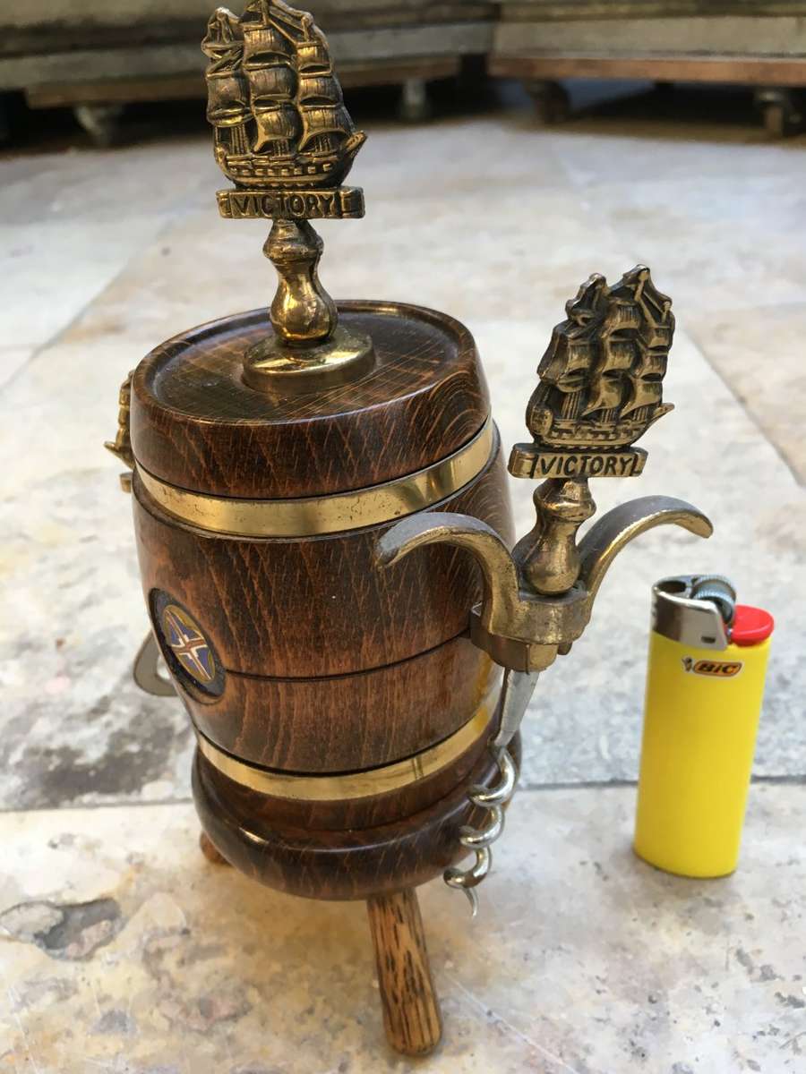 hms Victory bar tools on a barrel