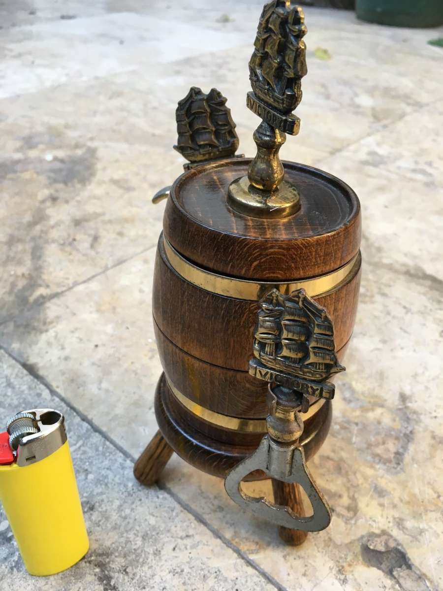 hms Victory bar tools on a barrel