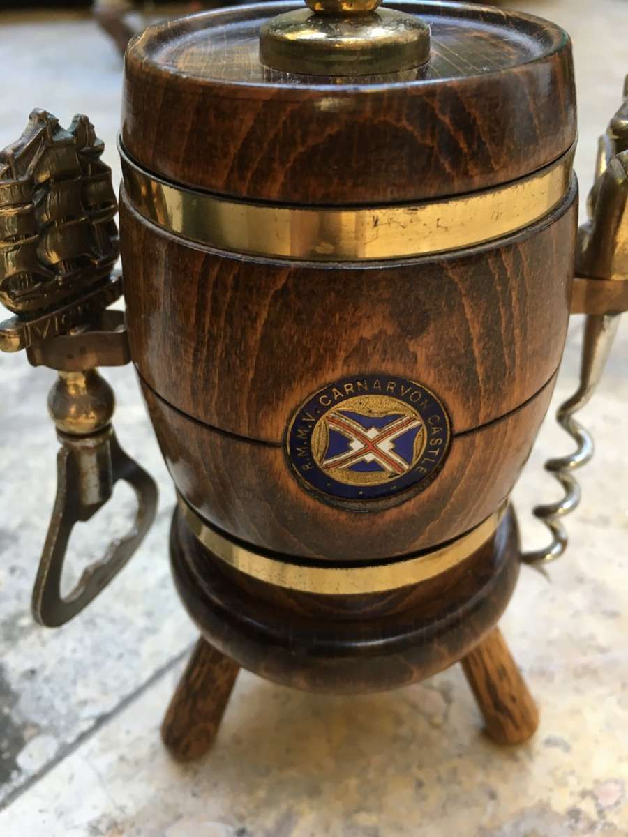 hms Victory bar tools on a barrel