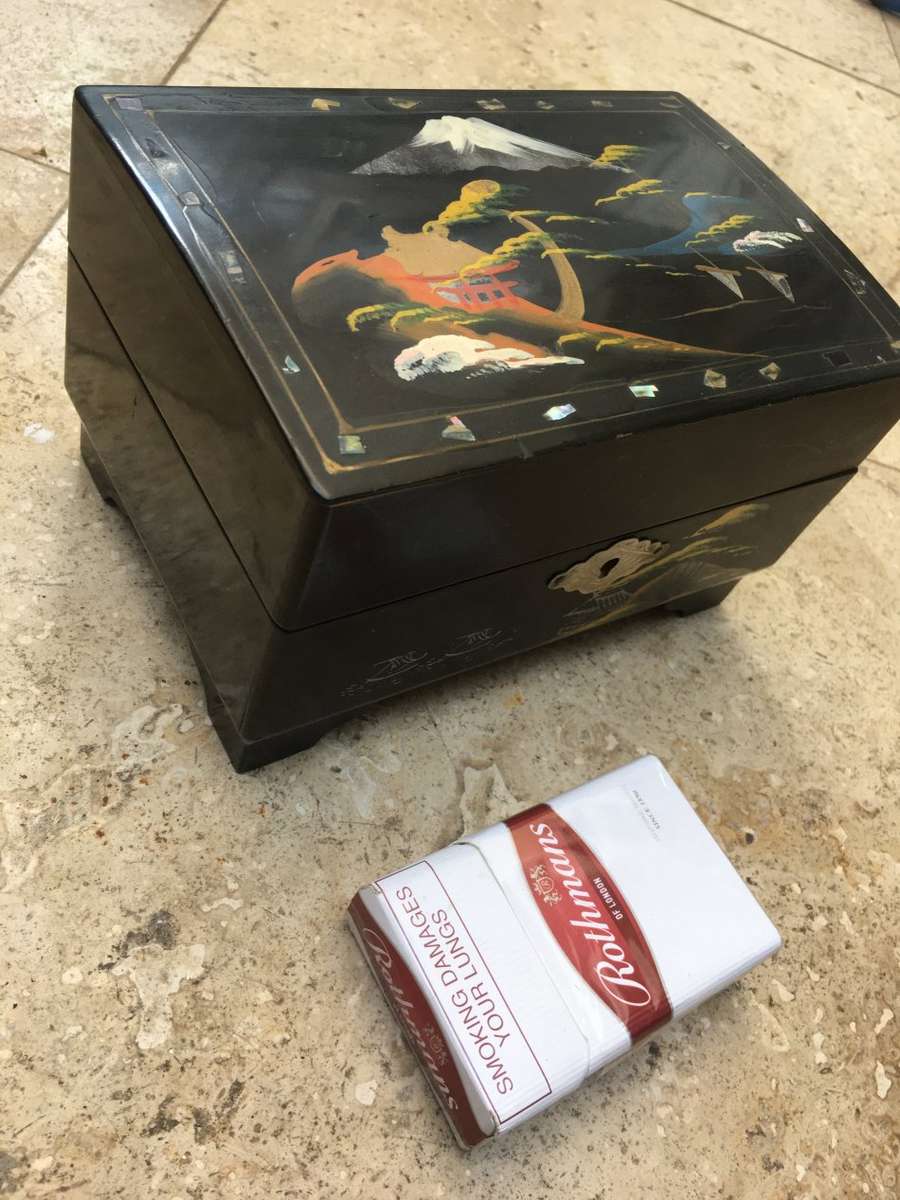 vintage japanese music jewelry box