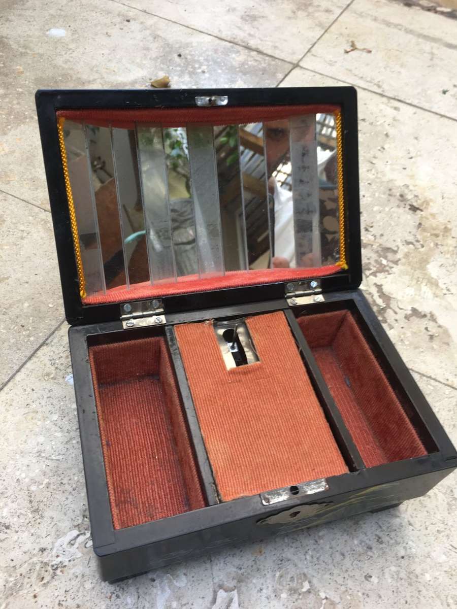vintage japanese music jewelry box