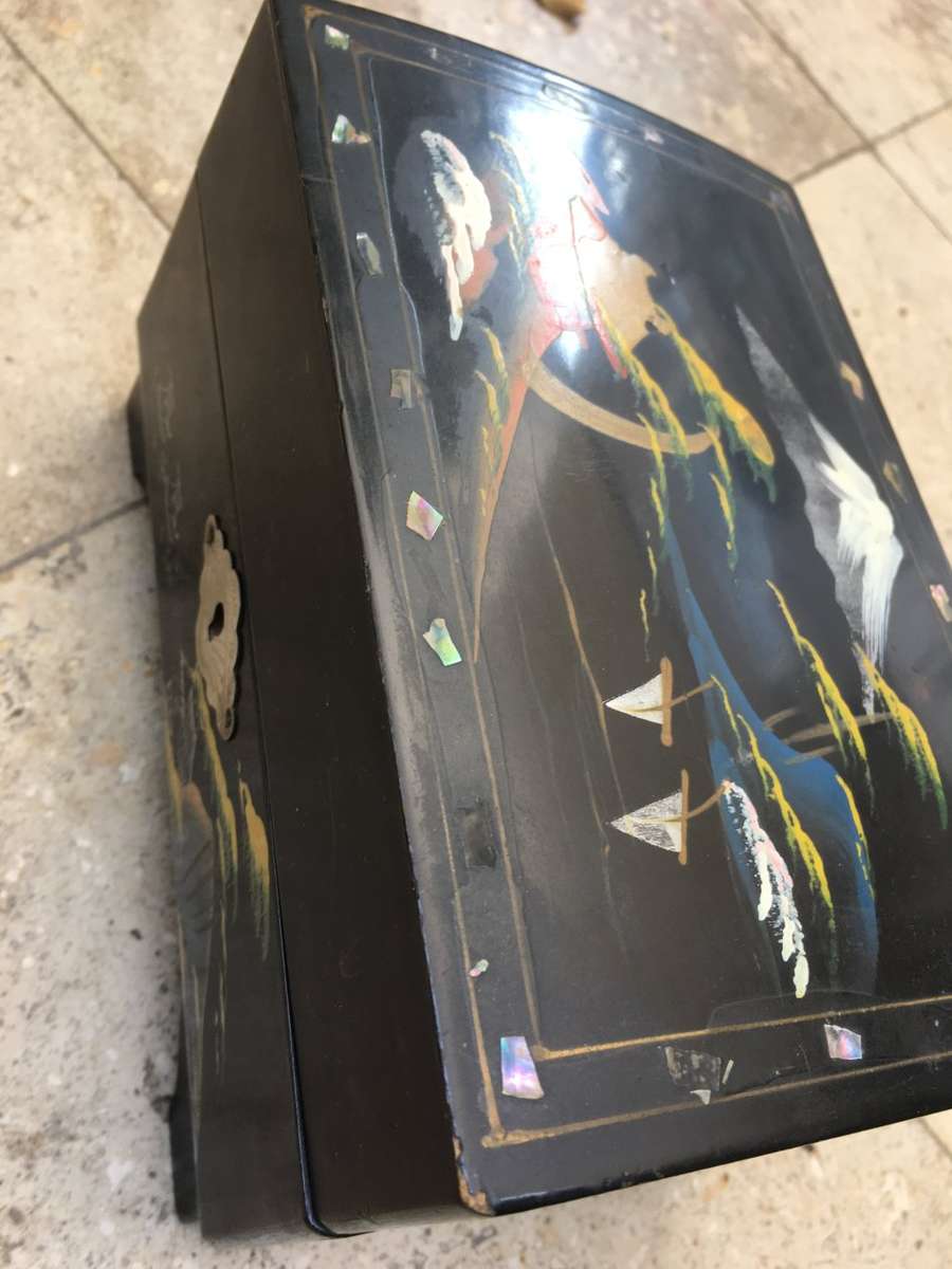 vintage japanese music jewelry box