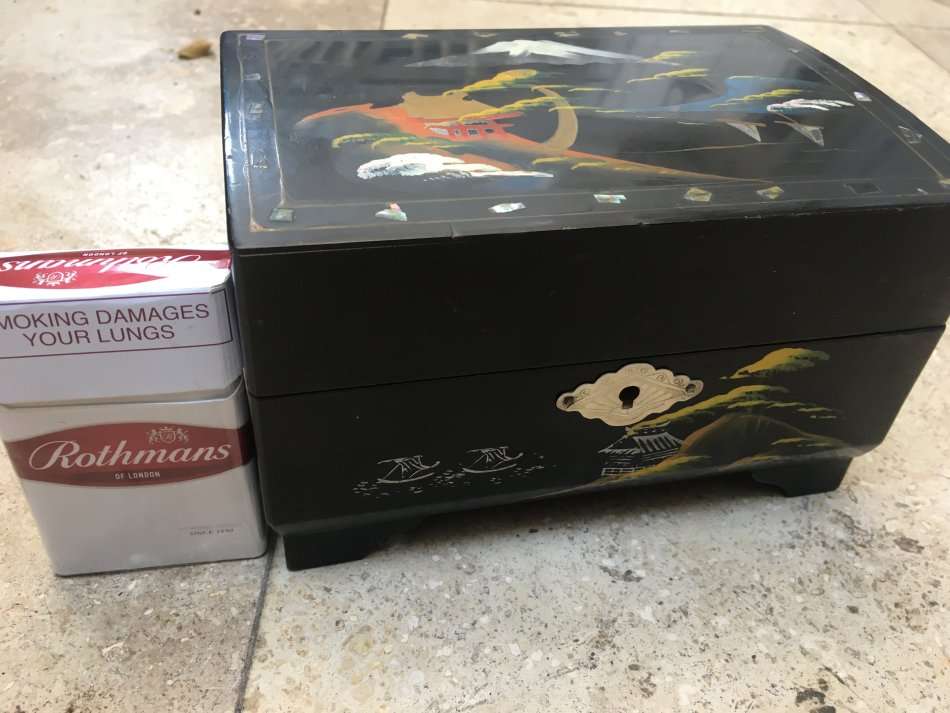 vintage japanese music jewelry box