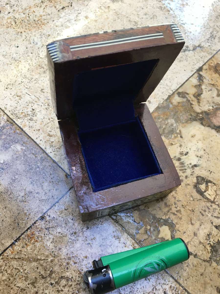 mother of pearl and bone inlaid trinket box