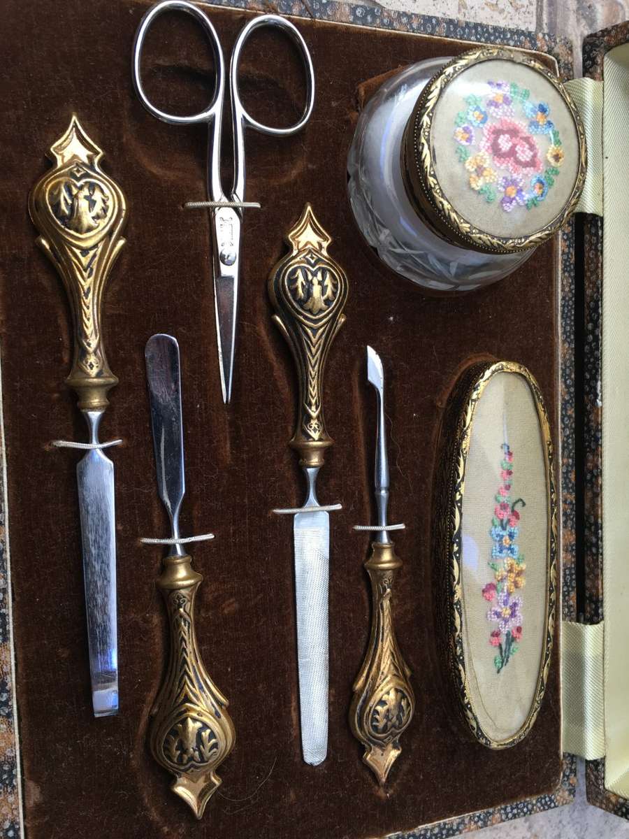 vintage manicure nail care set , sheffield england