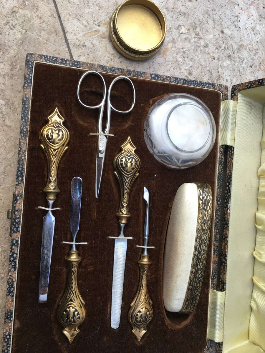 vintage manicure nail care set , sheffield england