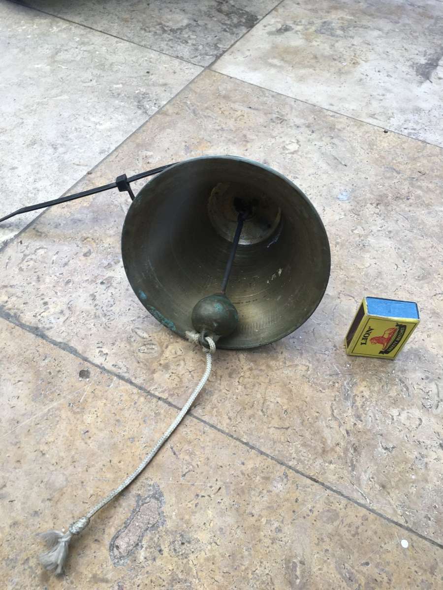 vintage heavy brass large ships bell