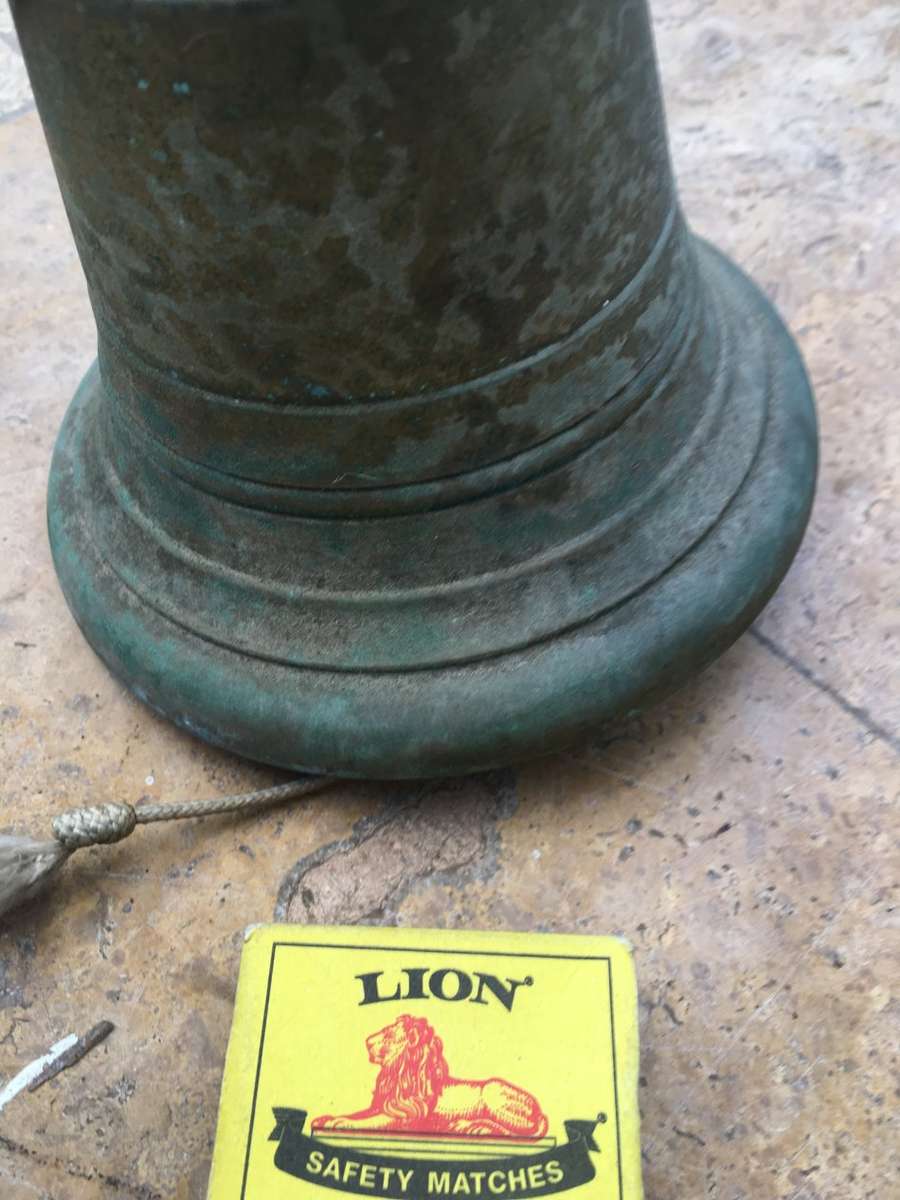 vintage heavy brass large ships bell