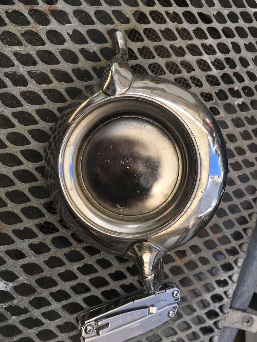 vintage victorian ornate rare silver Alladin genie teapot