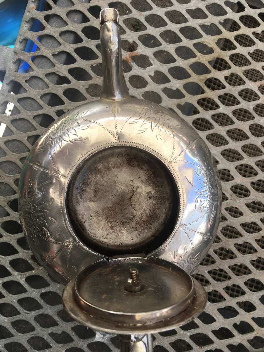 vintage victorian ornate rare silver Alladin genie teapot