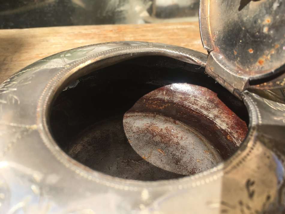 vintage victorian ornate rare silver Alladin genie teapot