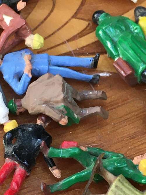 Vintage Train Set Assorted People Accessories for Train Set 54 pieces