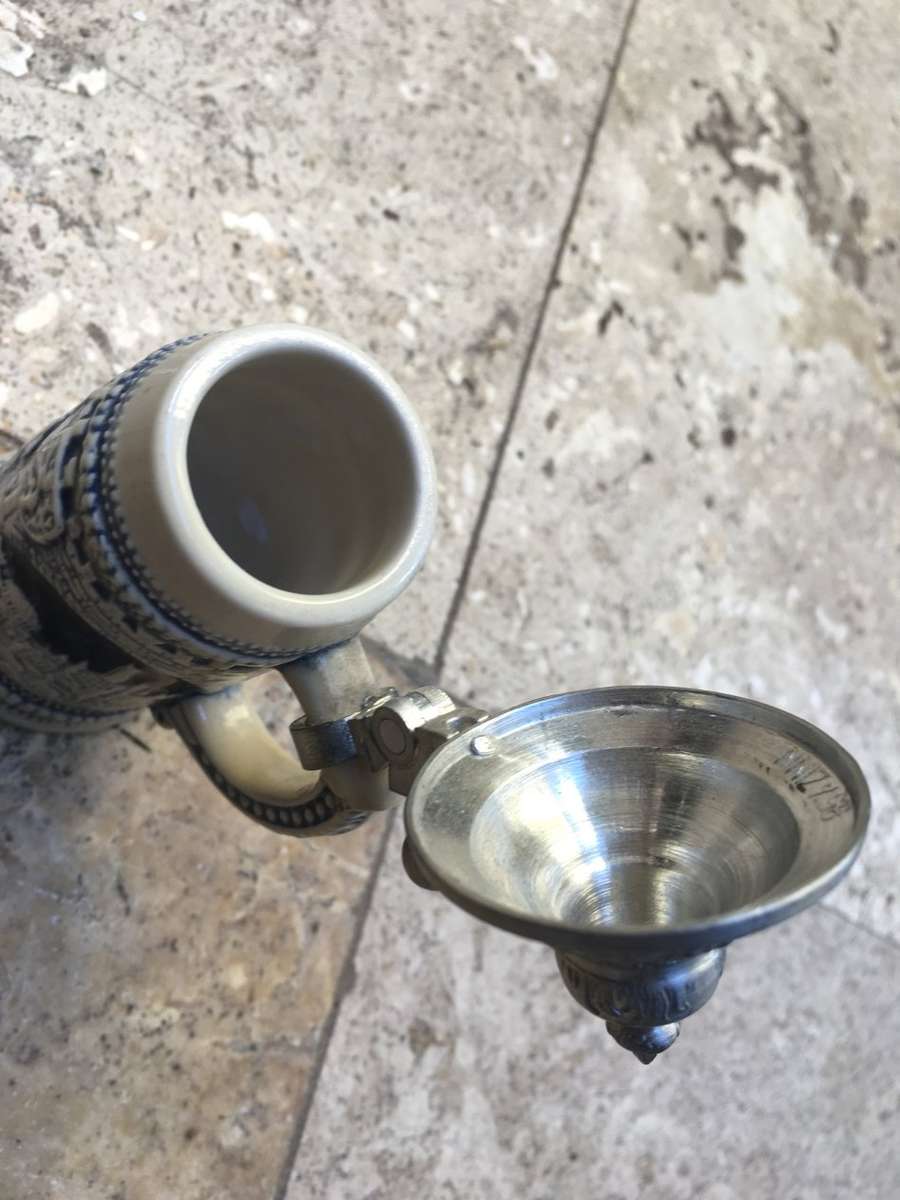 miniature german beer stein with lid