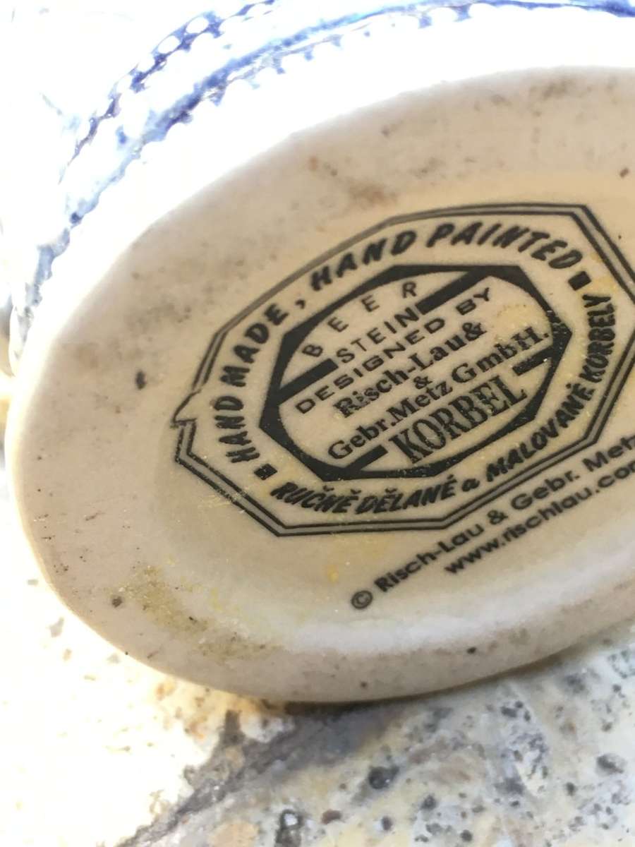 miniature german beer stein with lid