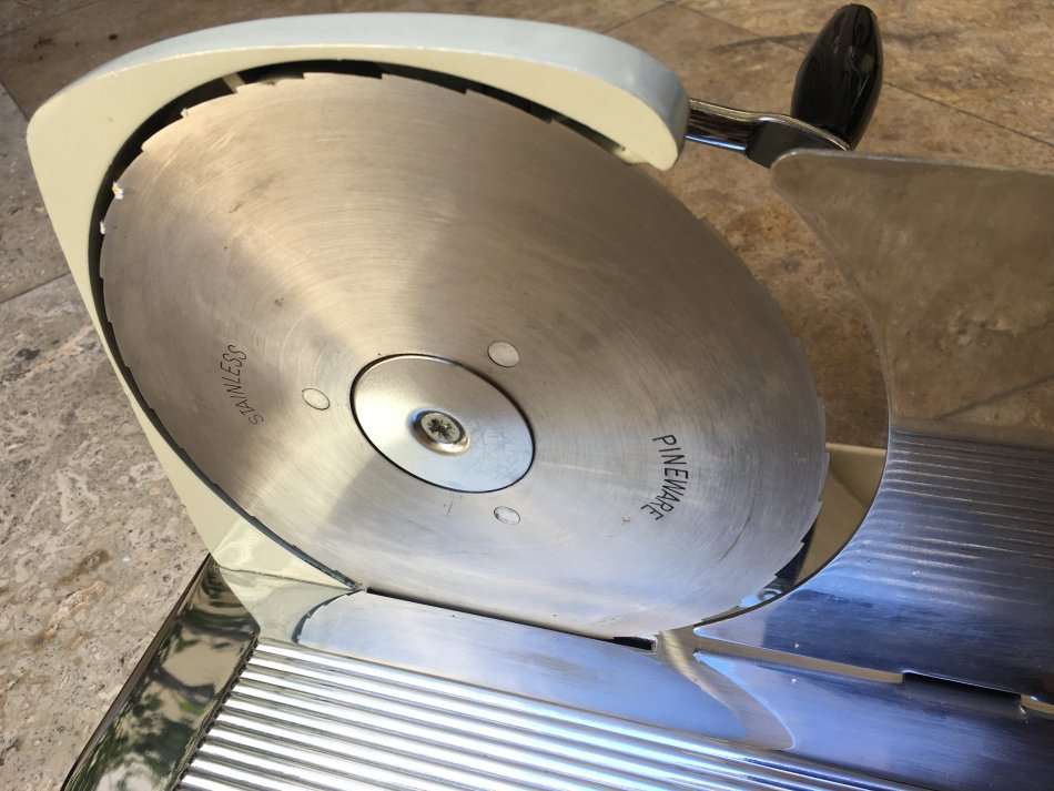 vintage retro Pineware bread cutter  slicer , meat slicer