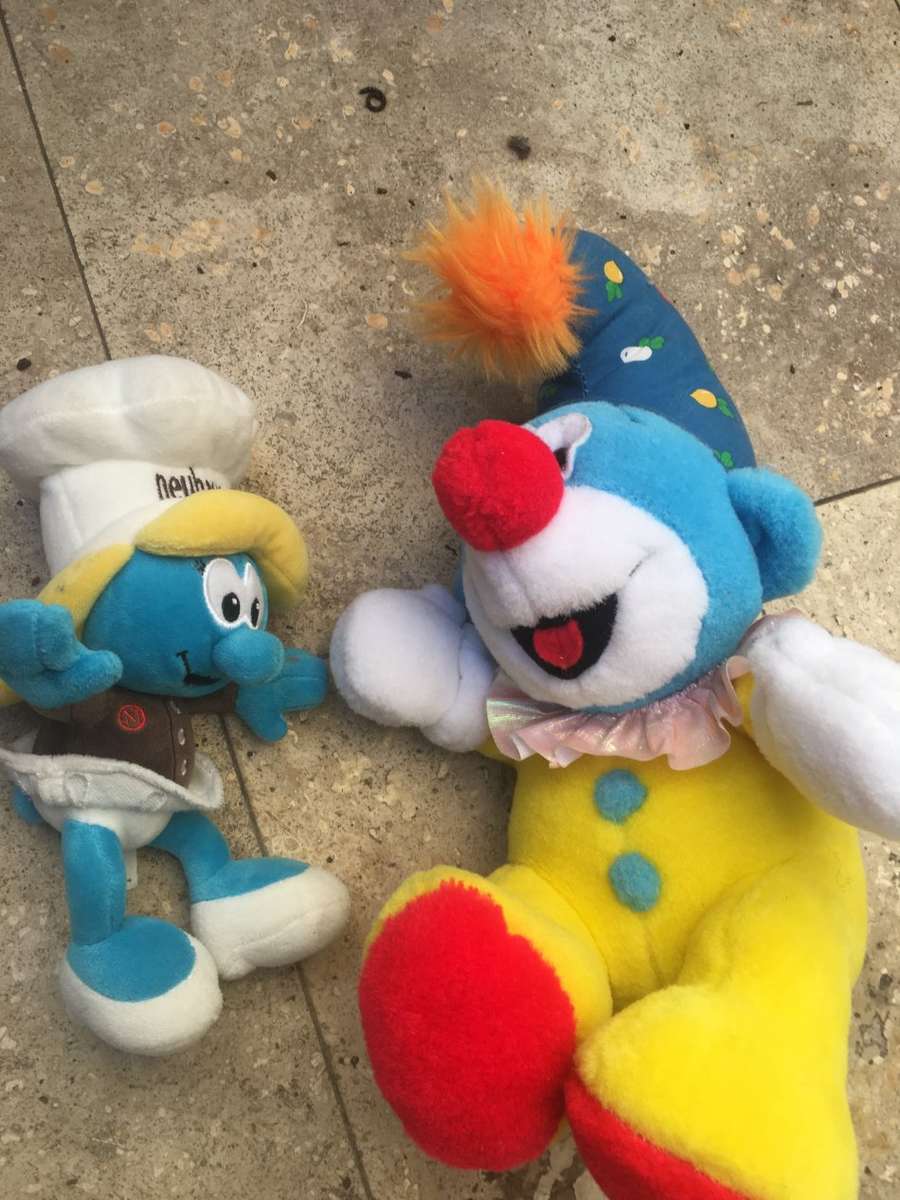 smurf pair of soft dolls