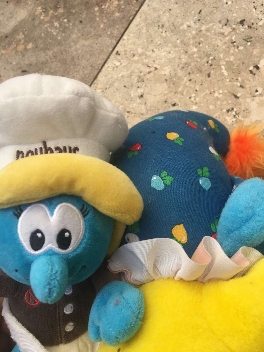 smurf pair of soft dolls
