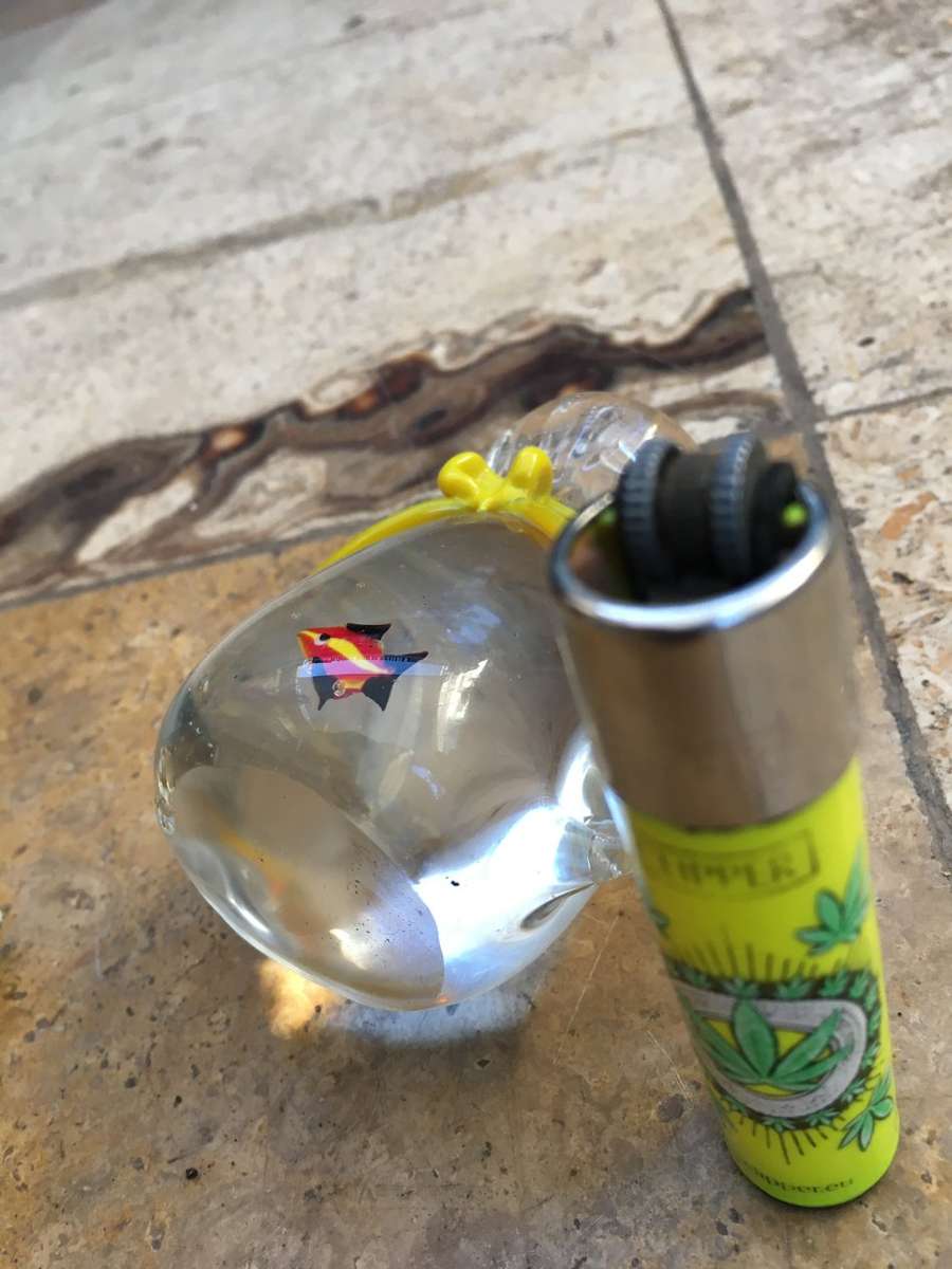 Murano fish in a bag aquarium paperweight pair with an angelfish