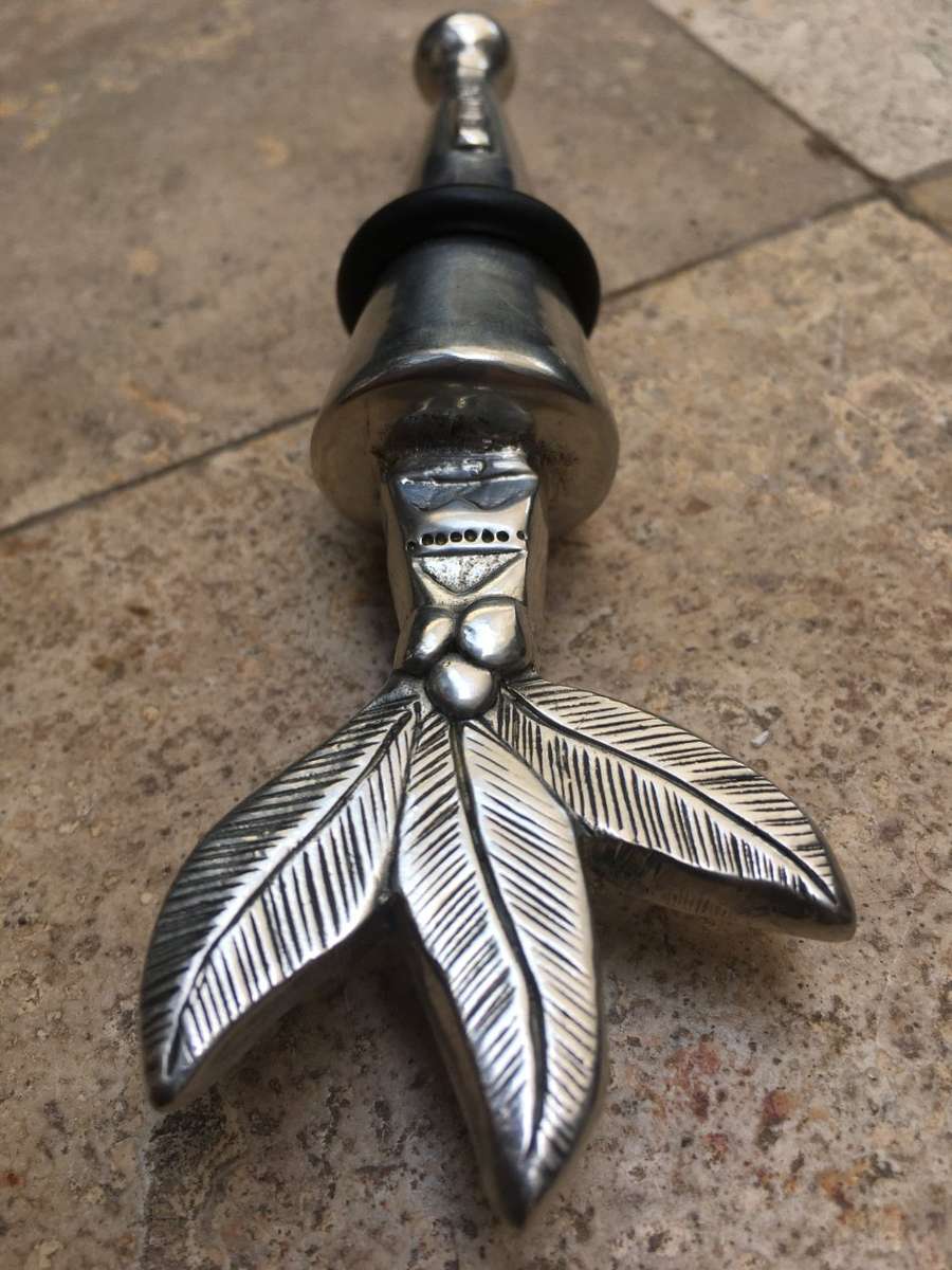 carrol boyes winestopper wine stop bottle stopper three leaf