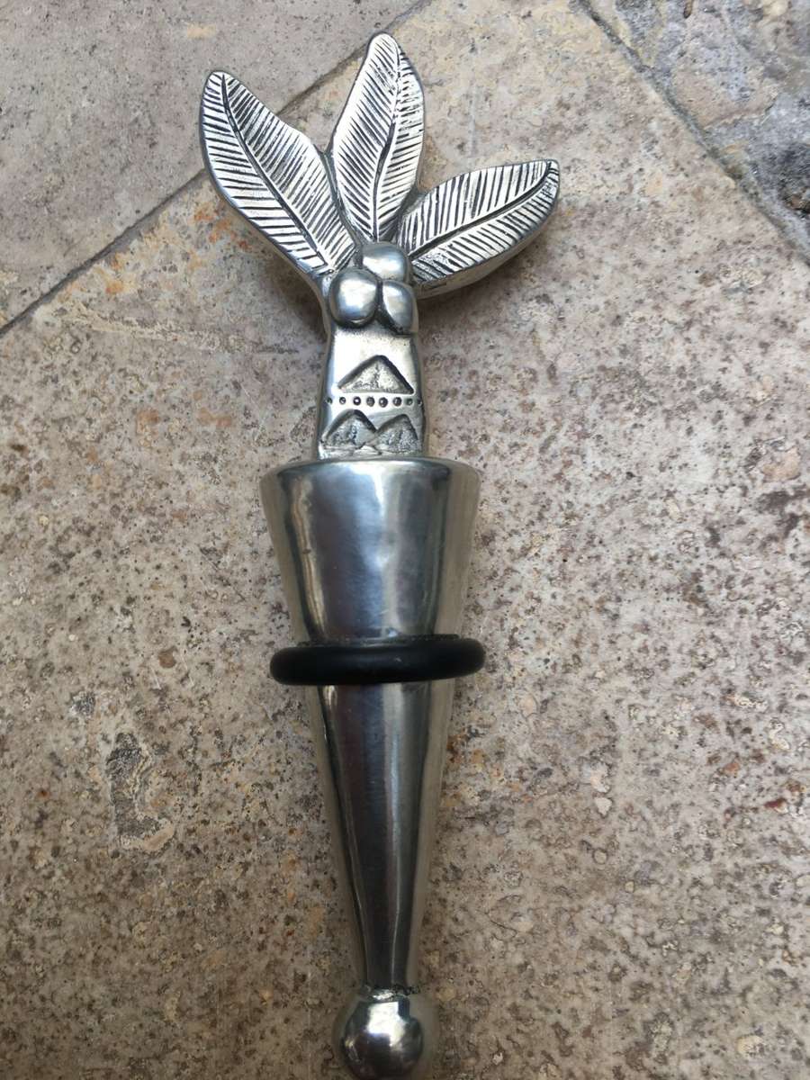 carrol boyes winestopper wine stop bottle stopper three leaf