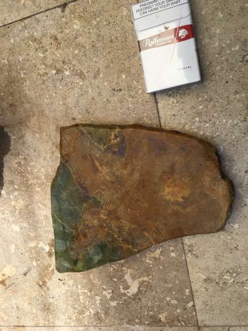 giant clam sea shell fluted on precious stone base , medium