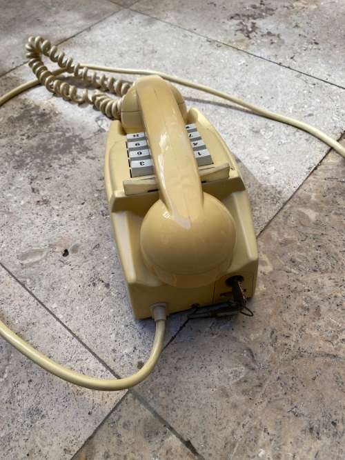 vintage press button telephone