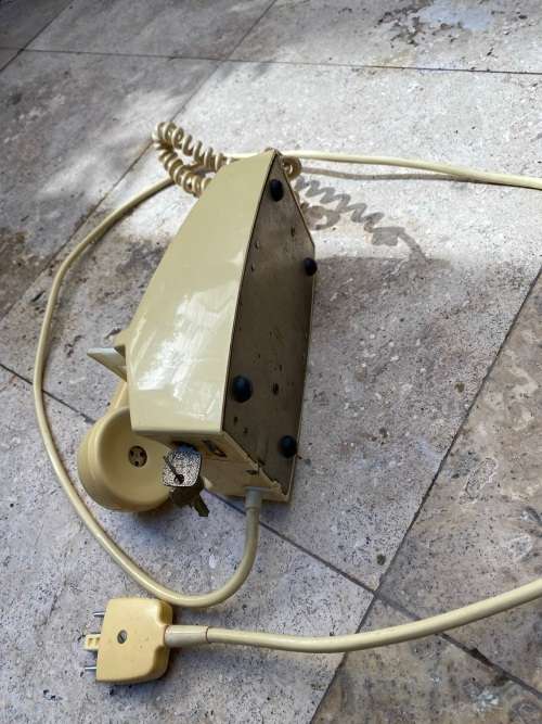 vintage press button telephone