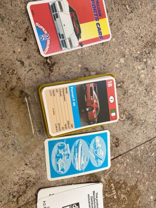 vintage super trumps supertrumps FX schmid Italian sports cars cards 50164.1
