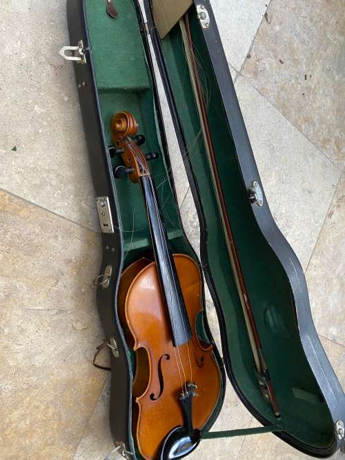 vintage violin COPY OF ANTONIUS STRADIVAIUS VIOLIN FACIEBAT CREMONA 1713 made in Germany