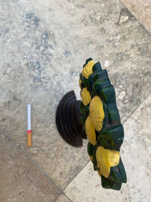 vintage cast iron door stop lemon tree doorstopper