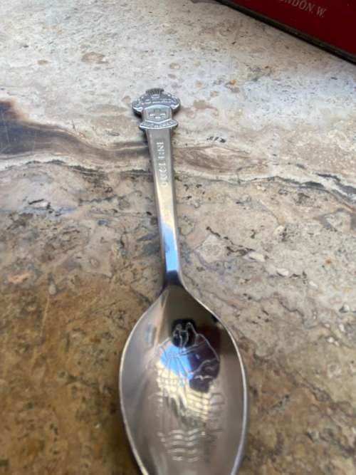 Rolex Bucherer Lucerne spoon with vintage benson and hedges cigarette tin