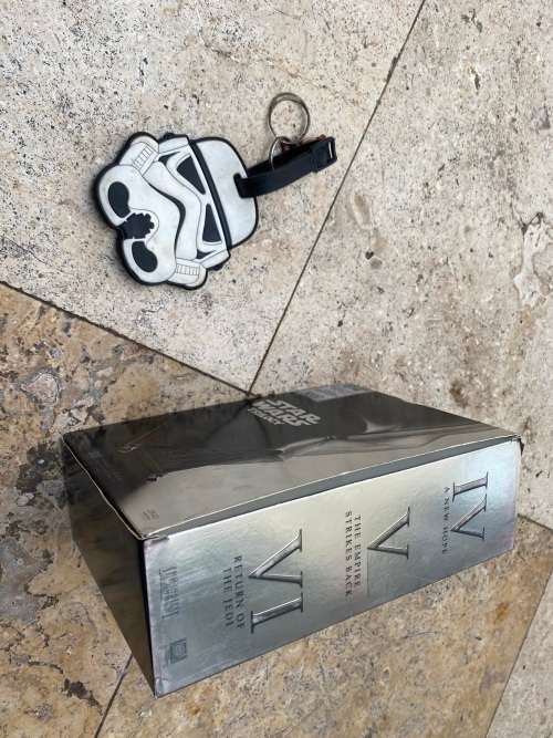star wars trilogy box set 4 disc dvd set with starwars luggage tag