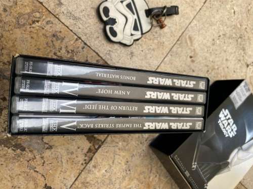 star wars trilogy box set 4 disc dvd set with starwars luggage tag