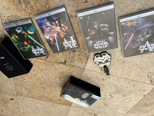 star wars trilogy box set 4 disc dvd set with starwars luggage tag