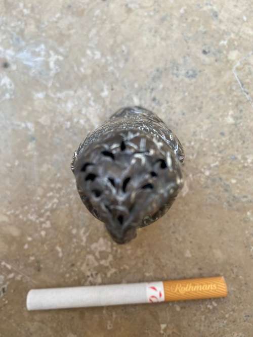 vintage sterling silver owl incense burner