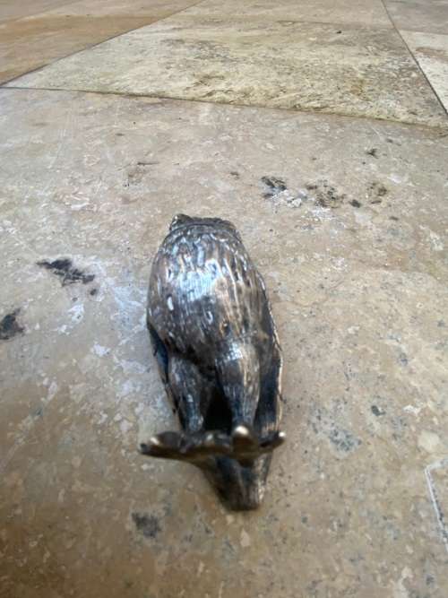 vintage sterling silver owl incense burner