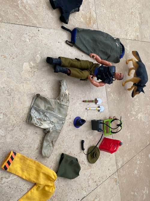 vintage actionman figure the ultra corps with dog and extras lanard 1999