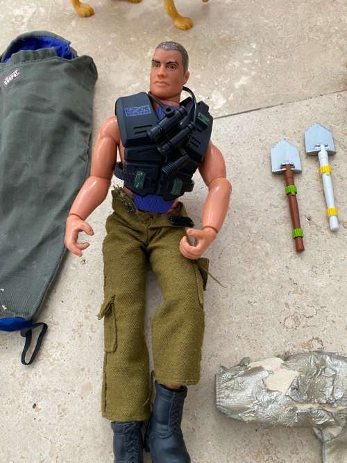 vintage actionman figure the ultra corps with dog and extras lanard 1999