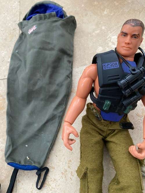 vintage actionman figure the ultra corps with dog and extras lanard 1999