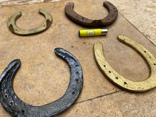 vintage horse shoe lucky horseshoe lot of 4