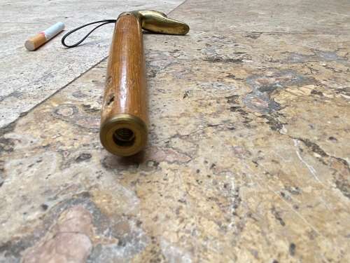 vintage brass duck head walking stick handle
