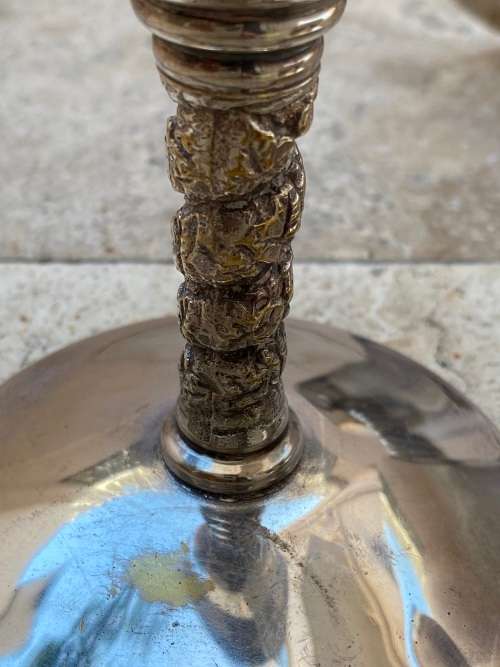 vintage venezia silver plate silverplate goblet pair