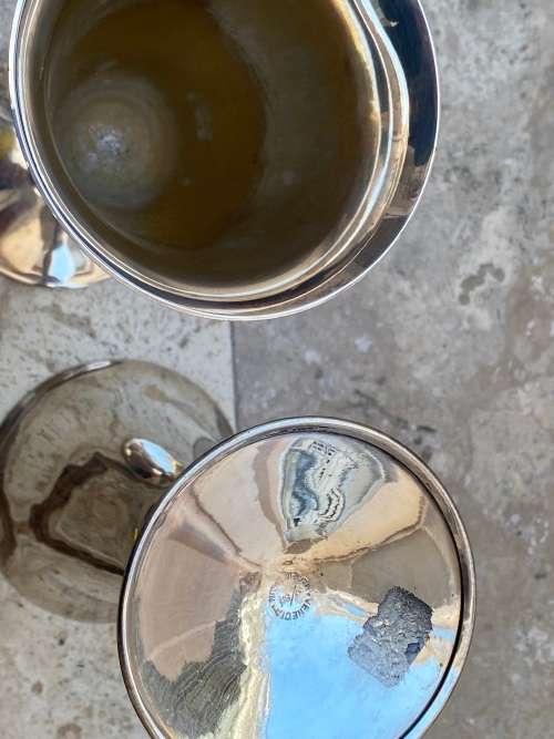 vintage venezia silver plate silverplate goblet pair