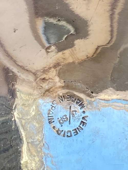 vintage venezia silver plate silverplate goblet pair