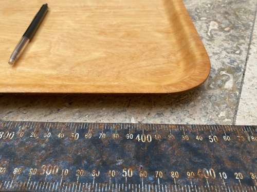 vintage  silva teak wood tray sweden 48cm x 37cm