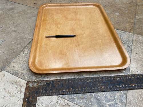 vintage  silva teak wood tray sweden 48cm x 37cm