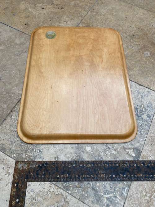 vintage  silva teak wood tray sweden 48cm x 37cm