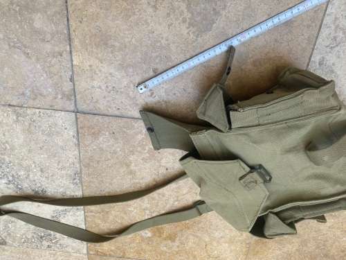 vintage army bag with 3 compartments