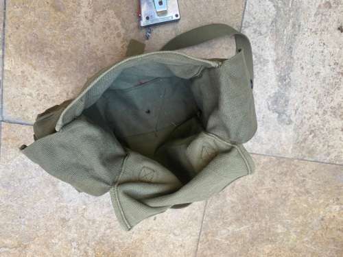 vintage army bag with 3 compartments